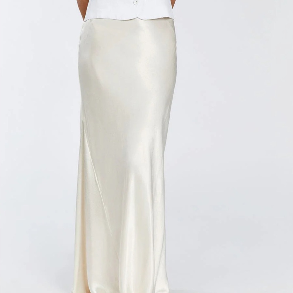 Never Worn DISSH Satin Maxi Skirt with Side Slit